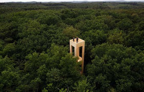 Aerial Shot of the Biosphere Tower by Sven Paustian