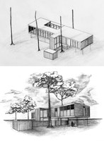 Normal Axonometry and Perspective of a building in comparison - SS 2021